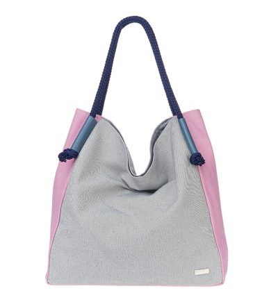 Τσάντα ώμου Shopper Pink Grey